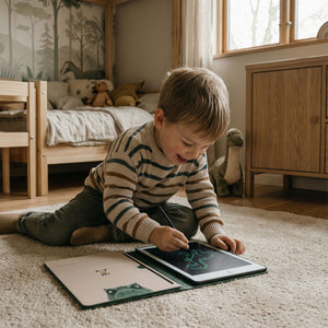 Tablet Graficzny z kartami pracy do rysowania - KidBook - Dino