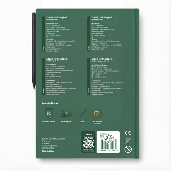 Tablet Graficzny z kartami pracy do rysowania - KidBook - Dino