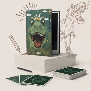 Tablet Graficzny z kartami pracy do rysowania - KidBook - Dino